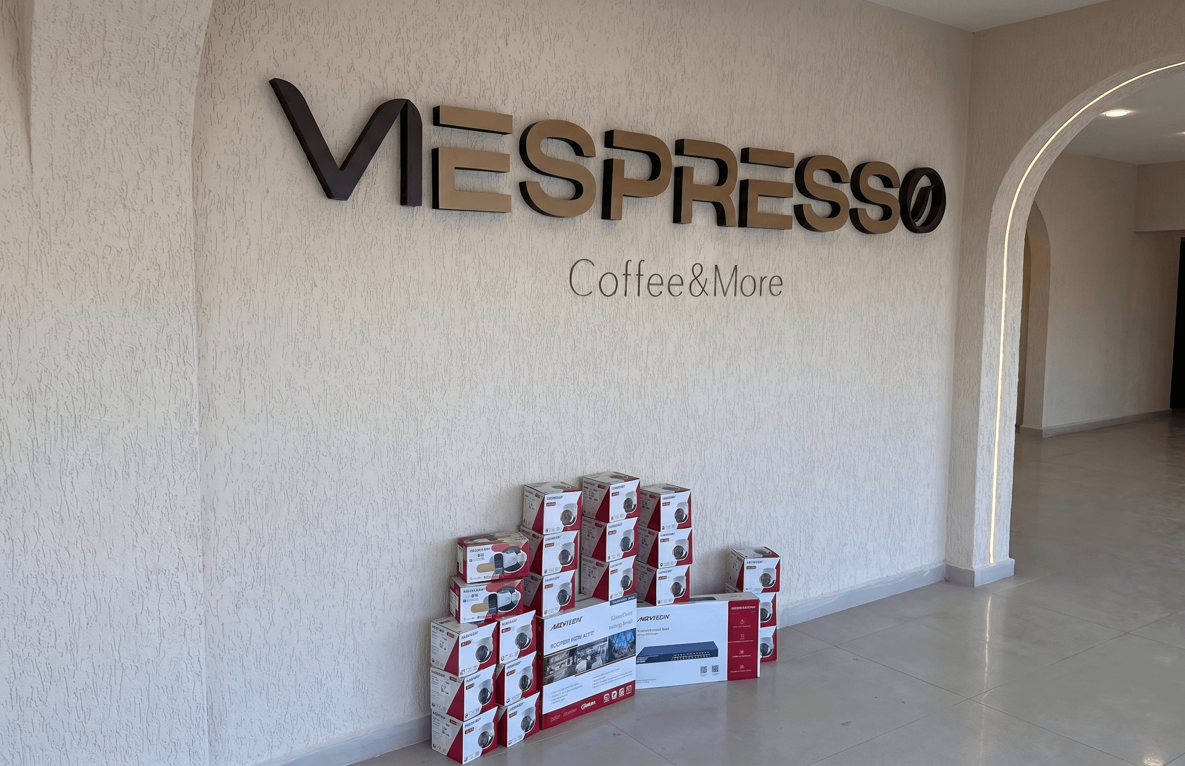 Viespresso - Güvenlik Kamerası projesi, Karşıyaka,İzmir - İzvan güvenlik kamerası kurulumu